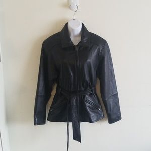 Tirage by Cougar black leather jacket